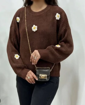 بلوز بافت گل‌دار مدل آلاله کد 40210