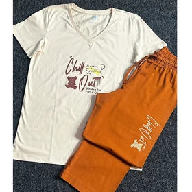 ست تیشرت و شلوار راسته زنانه/کد:6326