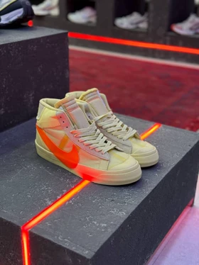کتانی نایک بلیزر آف وایت کرم نارنجی Nike Off-WhiteBlazer Mid All Hallows Eve sneakers