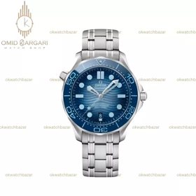 ساعت مچی امگا سیمستر بند سیلور صفحه آبی Omega Seamaster Diver