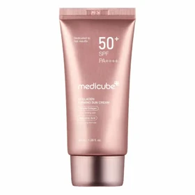 کرم ضد آفتاب بدون رنگ مدی‌کیوب مدل Collagen SPF50