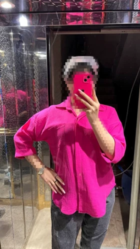 شومیز مانتویی پشت دکمه کد 20113