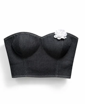 کراپ Denim Breeze