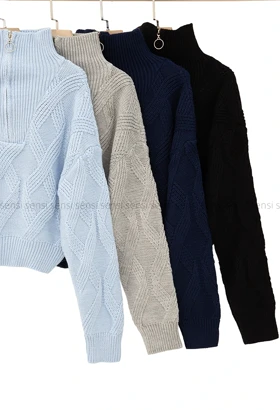 بافت یقه اسکی لوزی کد1004436