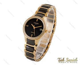 ساعت سیتیزن VIP زنانه بند سرامیکی مشکی Citizen-4009-L