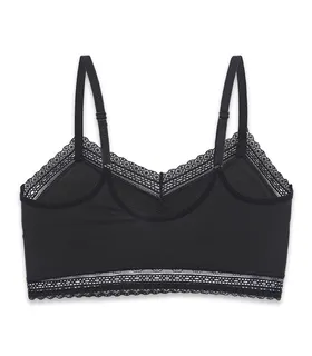 نیم‌تنه کاپ‌دار نخ و دانتل Neev نیو کد 6208 مشکی Black