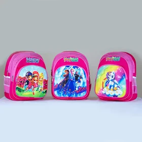 کوله پشتی مدرسه طرح دار سه زیپ