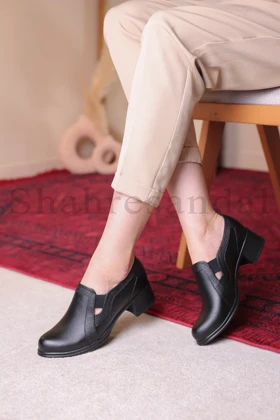 کفش پرسنلی پاشنه‌دار زنانه کد 0018