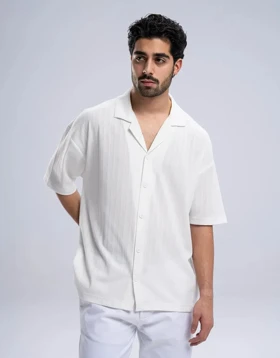 آستین کوتاه ژاکارد راه راه