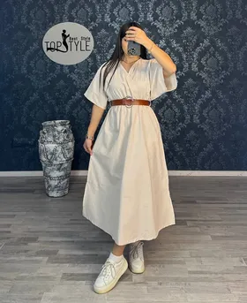 پیراهن کمربند دار کد : 8073