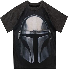 تیشرت لانگ دخترانه مندلورین تیشرت لانگ دخترانه The Mandalorian طرح Star Wars Boys