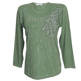 بلوز زنانه ویسکوز نگین‌دار