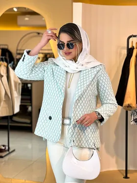کت لمزور چاک‌دار سبز دریایی 120303