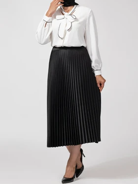 دامن زنانه پلیسه ساتن آمریکایی میدی کلوش فرزانه