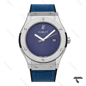 ساعت هابلوت مردانه بند چرم سرمه ای صفحه مهندسی Hublot-10441-G