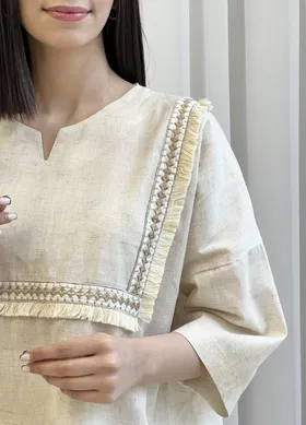 ست تونیک و شلوار نواردوزی