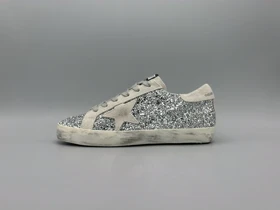 کتانی گلدن گوس سوپراستار سواروفسکی فول نقره/Golden Goose Super Star
