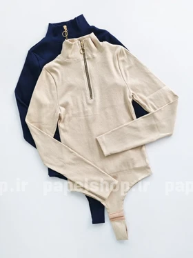 بادی کبریتی یقه ایستاده نیم زیپ