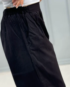 شلوار لینن مشکی