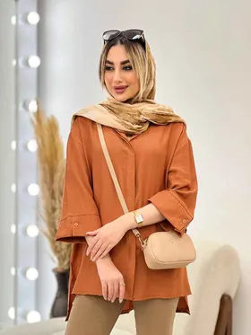 مانتو جلو دکمه بغل چاک