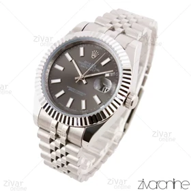 ساعت رولکس دیت جاست 2 مردانه سیلور صفحه طوسی 103120