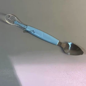 قاشق دو کاره استیل و سیلیکونی کودک