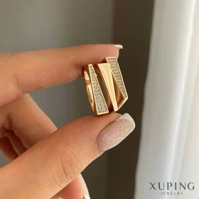 انگشتر نگین‌دار ژوپینگ با طراحی مدرن و آبکاری طلا