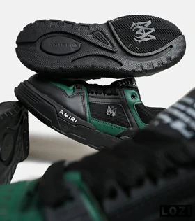 کفش کتانی مشکی سبز AMIRI MA2 Leather