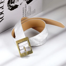 کمربند چرمی زنانه Leather Belt BL192 (سفید)