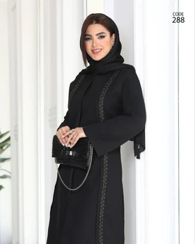 مانتو بلند مشکی کد 288