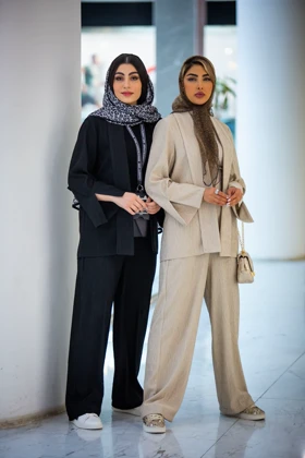 مانتو شلوار ایمبالانس آستین چاک