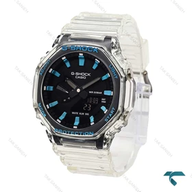 کاسیو جیشاک GA2100 مردانه شیشه ای ایندکس آبی Casio-5967-G