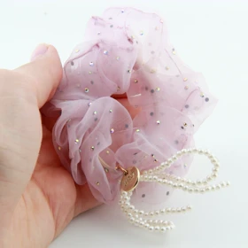 کش مو دخترانه مدل نگینی (بنفش روشن)