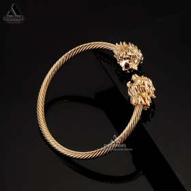 دستبند النگویی طلایی Lion Bracelet G1