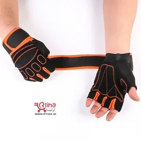 دستکش بدنسازی مچ بند دار زنانه و مردانه /ورزشی باشگاهی