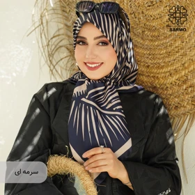 روسری ابریشم توییل پالمیرا (سرمه ای)