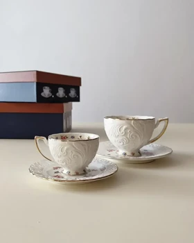 سرویس چای و قهوه خوری 6 تایی گل برجسته