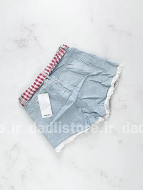 شورتک کوتاه جین کمربندی