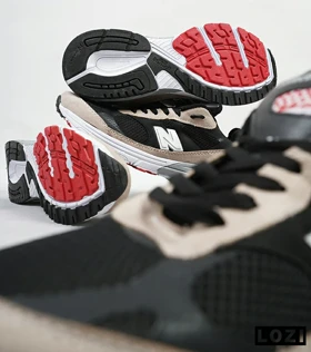 کفش کتانی بزرگ پا مشکی کرم NEW BALANCE 993