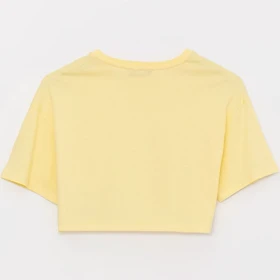 کراپ تاپ نیمآستین لیمویی السی وایکیکی LC Waikiki