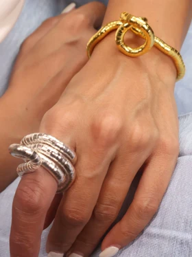 دستبند منعطف کد B2100 (طلایی)