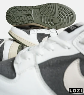 کفش کتانی مردانه و زنانه سفید خاکستری کرم نایک NIKE SB Dunk