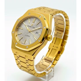 ساعتAP طلایی صفحه سفید مردانه