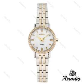 ساعت الکسا A0107 زنانه طلایی سیلور دورنگین w-10090