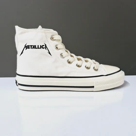کفش آل استار کاستوم زنانه متالیکا metallica white