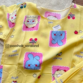 ست بلوز و شلوار راحتی بچگانه طرح حیوانات 3 تا 6 سال