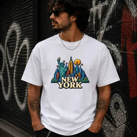تیشرت طرح نیویورک گلدوزی New York