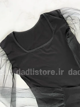 بادی مجلسی یقه خشتی آستین بلند گیپور
