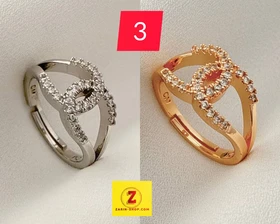 انگشتر فری سایز زنانه نگینی مارک CM