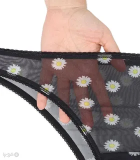 ست شورت و سوتین توری فنردار Koza کوزا کد 80288 طرح گل بابونه